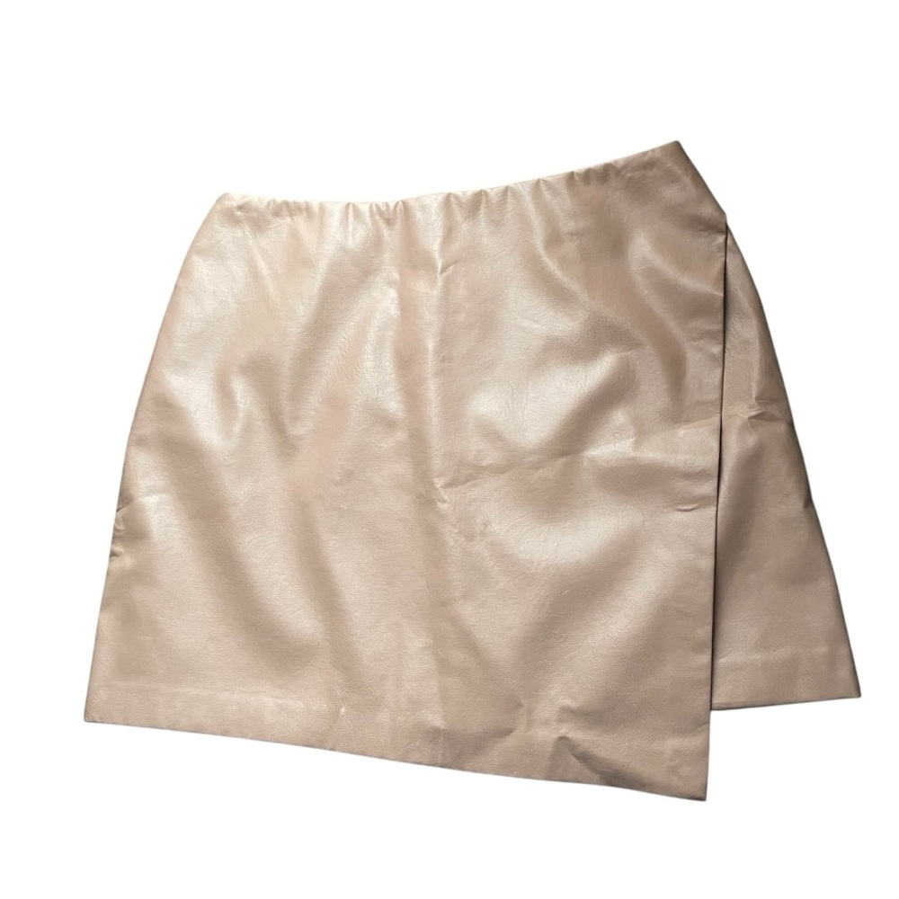 Buddy Love Pink Faux Leather Skirt, M